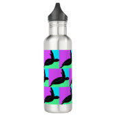 Farbenfrohe Tropenschildkröte Edelstahlflasche (Links)