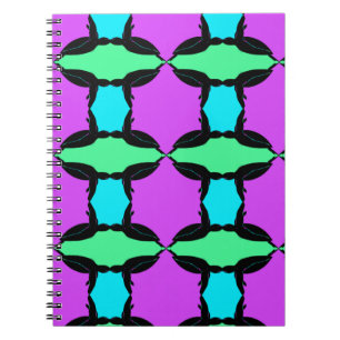 Farbenfrohe Tropenschildkröte Notizblock