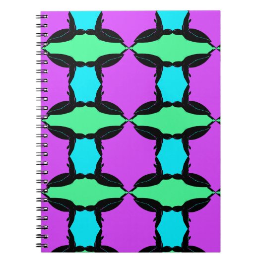 Farbenfrohe Tropenschildkröte Notizblock (Vorderseite)