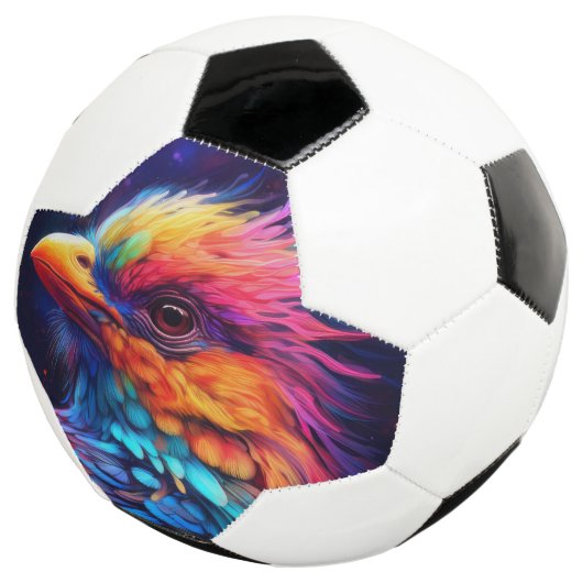 Farbenfrohe Tropenvögel Fußball (Dreiviertel)