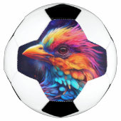Farbenfrohe Tropenvögel Fußball (Vorderseite)