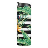 Farbenfrohe Tropenvögel Thermosbecher (Nach rechts gedreht)