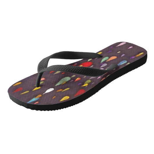 Farbenfrohe Tropfen Badesandalen (Schrägansicht)