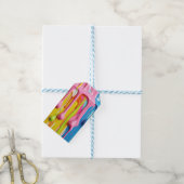 Farbenfrohe Tropfen Geschenkanhänger (Mit Garn)