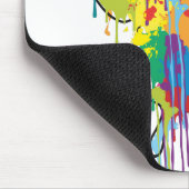 Farbenfrohe Tropfen-Paint Butterfly Mousepad mit N (Ecke)