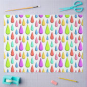 Farbenfrohe Tropfen, Regenfallmuster Seidenpapier (Basteln)