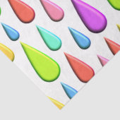 Farbenfrohe Tropfen, Regenfallmuster Seidenpapier (Ausschnitt)