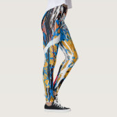 Farbenfrohe Tropffarbe: Graffiti-Wand. Leggings (Rechts)