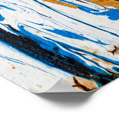 Farbenfrohe Tropffarbe: Graffiti-Wand. Poster (Ecke)