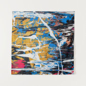 Farbenfrohe Tropffarbe: Graffiti-Wand. Wandteppich (Vorderseite (Horizontal))