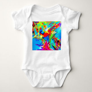 Farbenfrohe Tropical Bird Babytrampe Baby Strampler