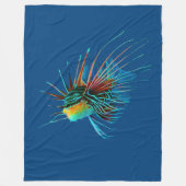 Farbenfrohe Tropical Blue Caribbean Fish Fleecedecke (Vorderseite)