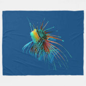 Farbenfrohe Tropical Blue Caribbean Fish Fleecedecke (Vorderseite (Horizontal))