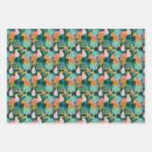 Farbenfrohe Tropicals: Fan Palms Geschenkpapier Set (Vorderseite 3)