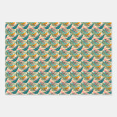 Farbenfrohe Tropiken: Schluckendes Palmenumhüllung Geschenkpapier Set (Vorderseite 3)