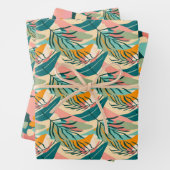 Farbenfrohe Tropiken: Schluckendes Palmenumhüllung Geschenkpapier Set (Beispiel)