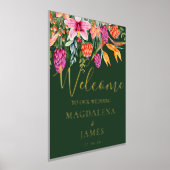 Farbenfrohe tropisch rosa orangefarbene Blume Will Foliendrucke (Ablage )