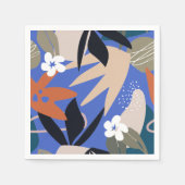 Farbenfrohe tropische abstrakte Muster Serviette (Vorderseite)