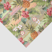 Farbenfrohe tropische Ananas Blumenmuster Seidenpapier (Ausschnitt)