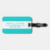 Farbenfrohe tropische Ananas Gepäckanhänger (Rückseite horizontal)