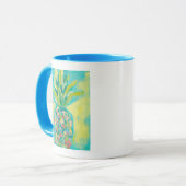 Farbenfrohe tropische Ananas Tasse (Vorderseite Links)