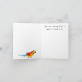 Farbenfrohe tropische Ära Muster Vielen Dank Dankeskarte (Innenseite)