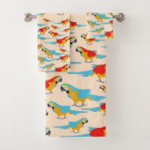 Farbenfrohe tropische Äschen Badhandtuch Set (Insitu)