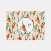 Farbenfrohe tropische Äschen Fleecedecke (Vorderseite (Horizontal))