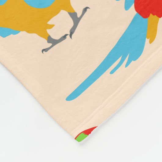 Farbenfrohe tropische Äschen Fleecedecke (Ecke)