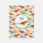 Farbenfrohe tropische Äschen Fleecedecke (Vorderseite)