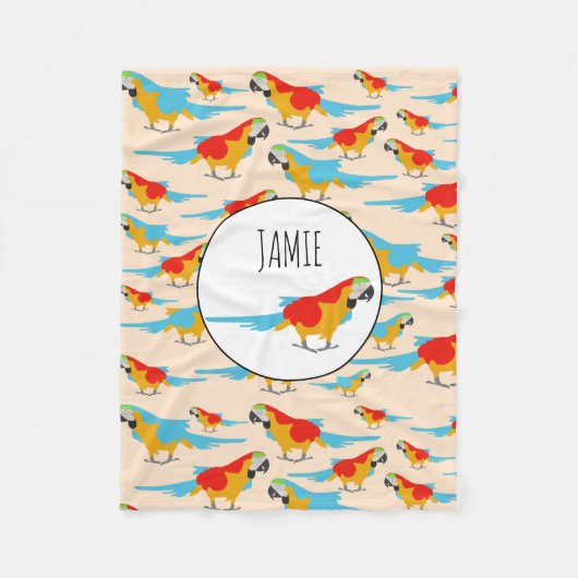 Farbenfrohe tropische Äschen Fleecedecke (Vorderseite)