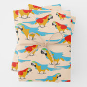 Farbenfrohe tropische Äschen Geschenkpapier Set (Beispiel)