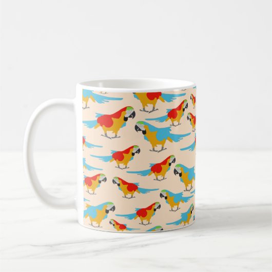 Farbenfrohe tropische Äschen Kaffeetasse (Links)