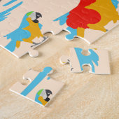 Farbenfrohe tropische Äschen Puzzle (Seite)