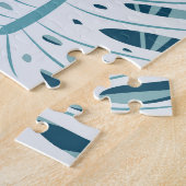 Farbenfrohe tropische Blätter, abstraktes Original Puzzle (Seite)