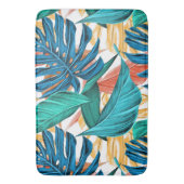Farbenfrohe tropische Blätter, exotisches Design, Badematte (Vorderseite Vertikal)