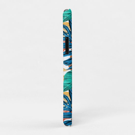 Farbenfrohe tropische Blätter, exotisches Design, Case-Mate iPhone Hülle (Hinten/Rechts)