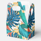 Farbenfrohe tropische Blätter, exotisches Design, Geschenkschachtel (Geöffnet)