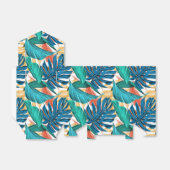 Farbenfrohe tropische Blätter, exotisches Design, Geschenkschachtel (Ungefaltet)