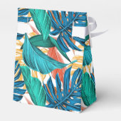 Farbenfrohe tropische Blätter, exotisches Design, Geschenkschachtel (Rückseite)
