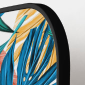 Farbenfrohe tropische Blätter, exotisches Design, Pickleball Schläger (Linke Seite)