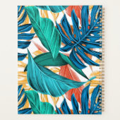 Farbenfrohe tropische Blätter, exotisches Design, Planer (Rückseite)