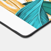 Farbenfrohe tropische Blätter, exotisches Design, Schreibtischunterlage (Ecke)