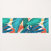 Farbenfrohe tropische Blätter, exotisches Design, Yogamatte (Rückseite (Horizontal))