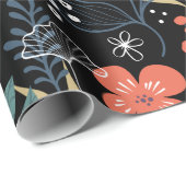 Farbenfrohe tropische Blätter Geschenkpapier (Rolleneckpunkt)