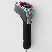 Farbenfrohe tropische Blätter Golf Headcover (angewinkelt)