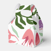 Farbenfrohe tropische Blätter, Höhepunkt der Hochz Geschenkschachtel (Rückseite)