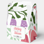 Farbenfrohe tropische Blätter, Höhepunkt der Hochz Geschenkschachtel (Geöffnet)