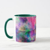 Farbenfrohe tropische Blätter in Multicolor Tasse (Links)