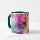Farbenfrohe tropische Blätter in Multicolor Tasse (Vorderseite Links)